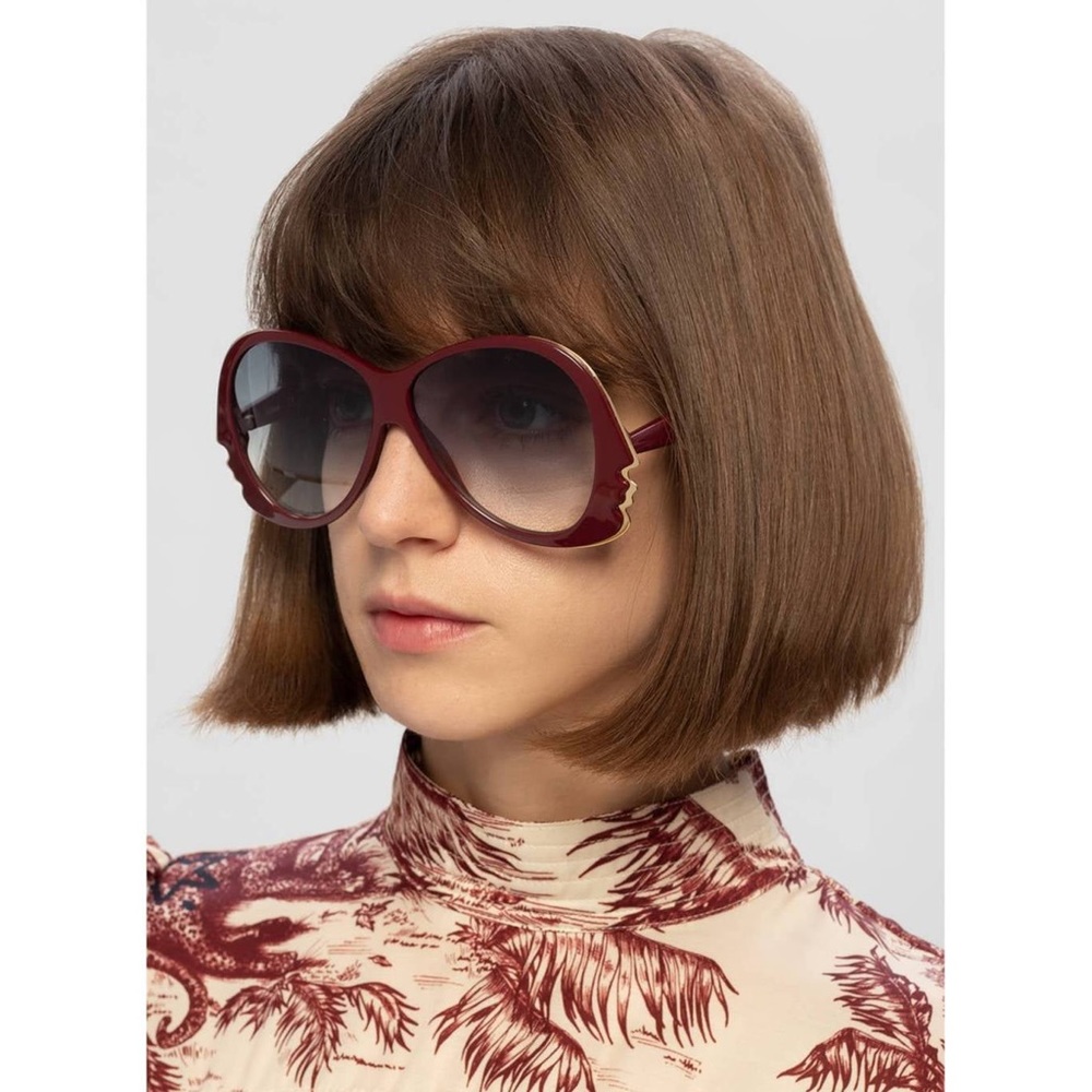 Chloe Women's Butterfly Sunglasses in the beautiful distinctive red shade